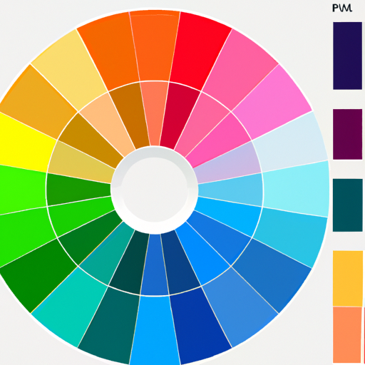 גלגל צבעים עם אפשרויות צבע שונות להדפסות בהתאמה אישית.
