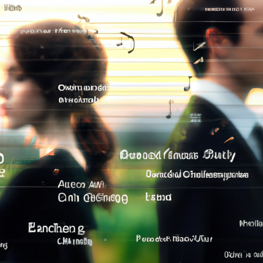 3. תמונה של דמויות המפתח של הסרט, עם מילים מהפסקול, המייצגות את האלמנטים האישיים המשתקפים במוזיקה.
